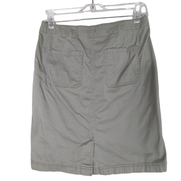 J Jill Live In Chino Skirt Womens 4 Green Missy Stretch Pockets - Picture 6 of 6